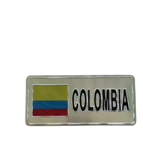 EMBLEMA BANDERA COLOMBIA METAL X2 (RCR)