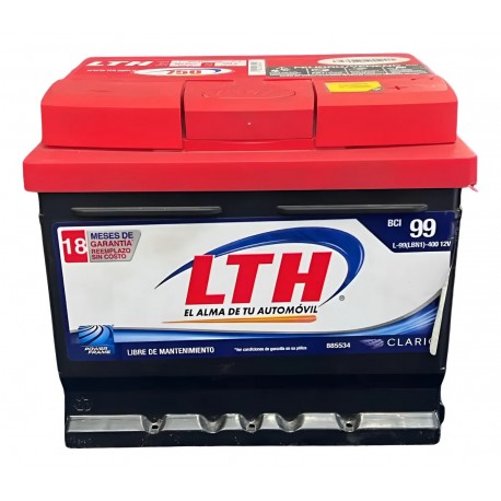 BATERIA L-99(LBN1)-400 12V 750 AMP / 500 AMP ARANQUE / 400 AMP EN FRIO / 65 MIN RESERVA / POLARIDAD DERECHA (+) (LTH)&nbsp;179358
