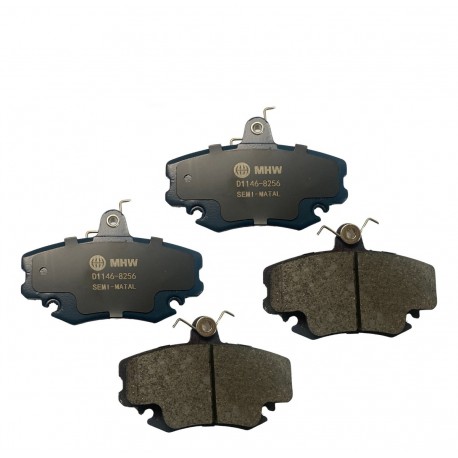 PASTILLAS DELANTERAS LOGAN/TWINGO/CLIO/SYMBOL/MEGANE CLASSIC/SANDERO/R19 D1146-8256 (MODELO DE GANCHO) (SEMIMETALICA) (MHW)